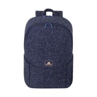 RIVACASE Anvik 15.6" laptop backpack, navy blue, 15L, waterproof fabric, pockets for 10.5" tablet, smartphone, documents, accessories, bottle
