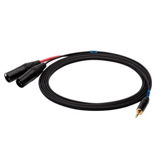SSQ MIXLR1 SS-1816 Cable Jack Stereo 3,5 mm - 2x XLR 1 m Black