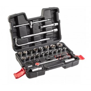 Top Tools socket wrenches 1/4", 1/2" set of 47 pieces