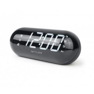 Muse M-19 GL Radio Alarm Clock, Black