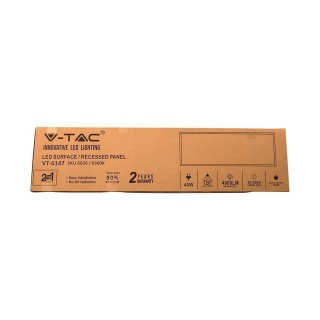 LED panel V-TAC VT-6147 40W 1200x300 3in1 universal surface/flush mount 4000K 4400lm (SKU 216625)