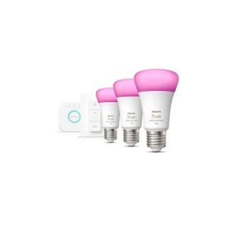 Philips Hue | Hue WCA Starter Kit 9W A60 E27, 3pcs, Bridge, Switch | E27 | 9 W | RGBW 2000-6500K | Bluetooth and Zigbee