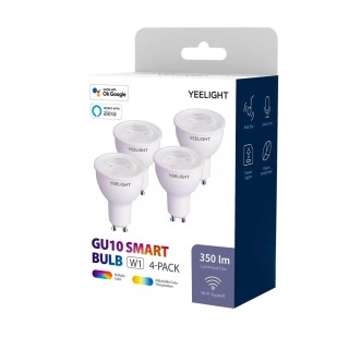 Yeelight YLDP004-A W1 GU10 (colour) smart light bulb 4.5 W Wi-Fi white 4 pieces