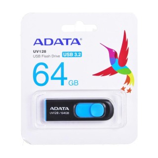 ADATA 64GB DashDrive UV128 USB flash drive USB Type-A 3.2 Gen 1 (3.1 Gen 1) Black,Blue
