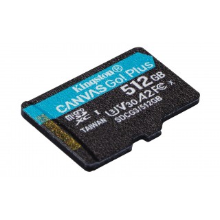 Kingston Technology 512GB microSDXC Canvas Go Plus 170R A2 U3 V30 Single Pack w/o ADP