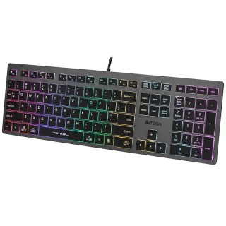 A4Tech FSTYLER FX60H (Neon Backlit) keyboard USB QWERTY Black, Grey