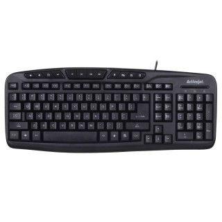 Activejet K-3113 Keyboard wired membrane (USB 2.0; (US); black) 432 x 174 x 24 mm