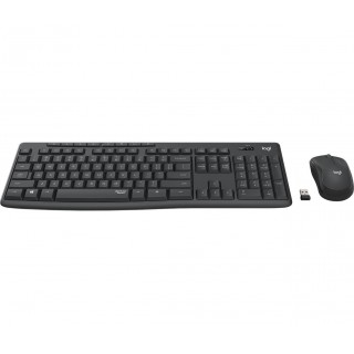 Logitech MK295 Silent Wireless Combo keyboard Mouse included USB QWERTZ German Graphite