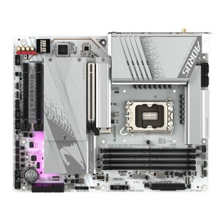 Gigabyte Z790 AORUS ELITE AX ICE Motherboard - Supports Intel Core 13th CPUs, 16+1+2 Phases Digital VRM, up to 7600MHz DDR5, 4xPCIe 4.0 M.2, Wi-Fi 6E, 2.5GbE LAN , USB 3.2 Gen 2