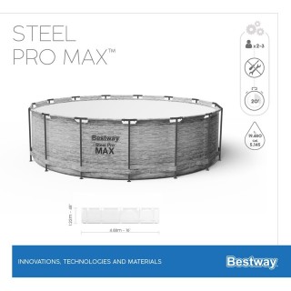 Bestway Steel Pro MAX Above Ground Pool Set Round 4.88 m x 1.22 m