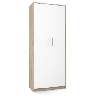 Filing cabinet OLIV 2D 74x35x180 cm, Sonoma/White