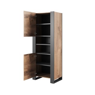 WOOD bookcase 65x40x170,5 oak wotan + anthracite