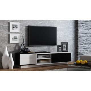 Cama TV cabinet SIGMA1 180 white/black gloss