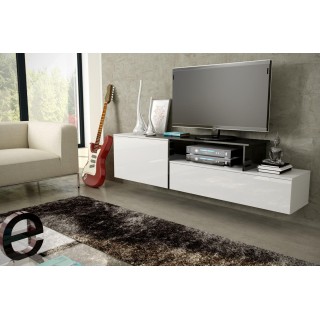 Cama TV cabinet SIGMA 3 180 white/white gloss + black