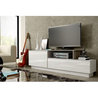 Cama TV cabinet SIGMA 3 180 white/white gloss + sonoma oak