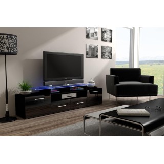 Cama TV stand EVORA 200 black/black gloss