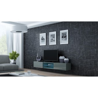 Cama TV stand VIGO GLASS 30/180/40 grey/grey gloss