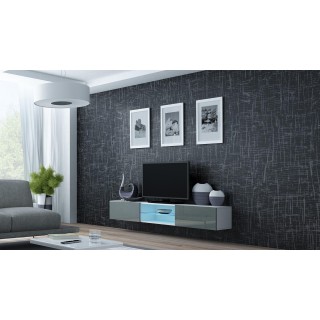 Cama TV stand VIGO GLASS 30/180/40 white/grey gloss