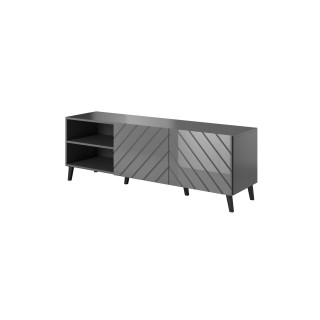 RTV cabinet ABETO 150x42x52 graphite/gloss
