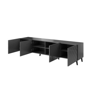 RTV cabinet ABETO 200x42x52 graphite/gloss