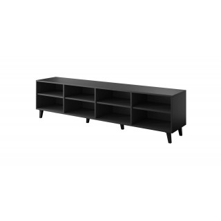 TV cabinet FARO 200x42x52 black matt + oak craft