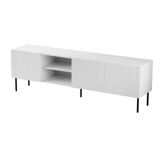 RTV JUNGLE cabinet 190x40.5x59.5 white matt + black legs