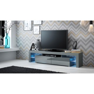 TV SOLO cabinet 200x45x35 grey/gloss grey