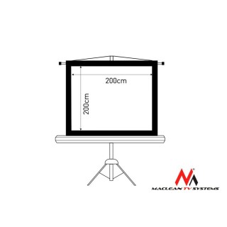 Maclean Projection Screen, Stand, 112", 1:1, 200x200, MC-680