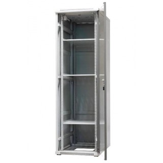 EMITERNET Free-standing frame cabinet EmiterNet Top, 42U, front door sheet metal/glass, 600x1000x1980mm (width/depth/height) EM/SH05D-6042
