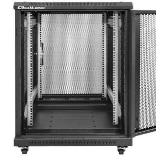 Qoltec 54518 19" RACK cabinet | 15U | 600 x 855 x 600 | Perforated doors