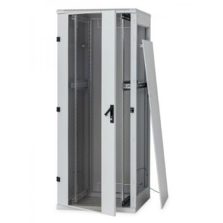 Triton 19" Delta S rack 15U/600x600, glass grey Freestanding rack
