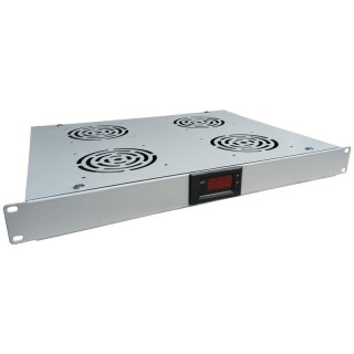 Alantec SA-F-1U-4-T-S Ventilation panel with thermostat 19" 1U, 4 fans, grey