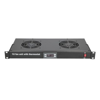 Extralink 19\" RACK MOUNT FAN PANEL (2 FANS) WITH THERMOSTAT