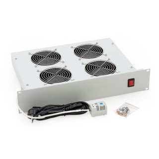 Ventilation panel rack 19" TRITON 19" horizontal 4 fans, thermostat RAC-CH-X03-X3