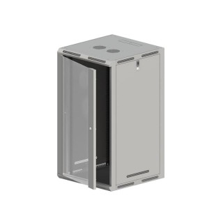 ALANTEC 19" 18U 600x500 wall/stand cabinet, glass door, grey
