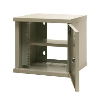 EMITERNET Single hanging cabinet 10'' 6U, sheet metal door, 315×310x330mm (width/depth/height) EM/SOHO-B-6U