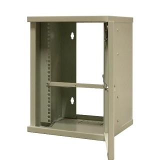 EMITERNET Single hanging cabinet 10'' 9U, sheet metal door, 325×330x445mm (width/depth/height) EM/SOHO-B-9U