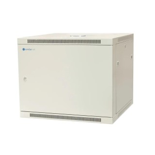 EMITERNET Single wall-mounted cabinet 19'' 9U, full sheet metal door, 600×600×500mm width/depth/height. EM/AP6609-B