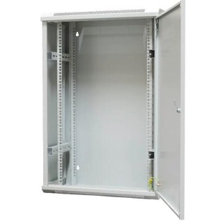 EMITERNET Wall-hung cabinet, undivided tile, 19'', 18U, full sheet metal door, 600×300×910mm width/depth/height EM/AP6318-B