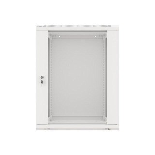 Lanberg wall-mounted installation rack cabinet 19'' 15U 600x600mm gray (glass door)