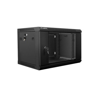 Lanberg wall mounted 19" rack cabinet 6U 600x450 black wf01-6406-10b