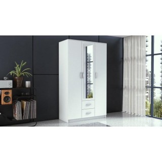 Topeshop ROMANA 120 BIEL bedroom wardrobe/closet 6 shelves 3 door(s) White