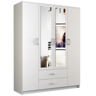 Topeshop ROMANA 160 BIEL bedroom wardrobe/closet 11 shelves 4 door(s) White