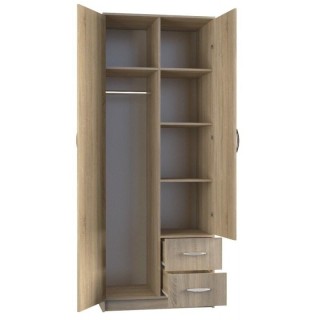 Topeshop ROMANA 80 SON L bedroom wardrobe/closet 5 shelves 2 door(s) Oak