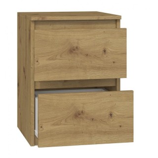M2 Malwa bedside table 2 drawers Oak Artisan