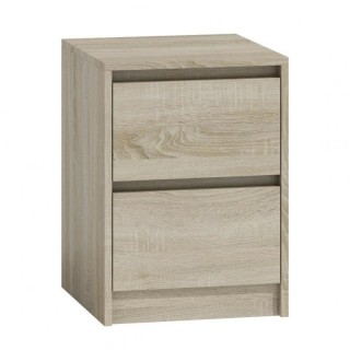 Topeshop K2 SONOMA nightstand/bedside table 2 drawer(s) Oak