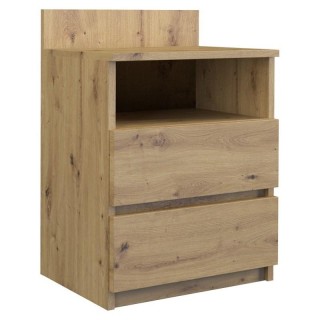 Topeshop M1 ARTISAN nightstand/bedside table 2 drawer(s) Oak