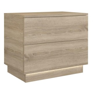Topeshop S2 SONOMA nightstand/bedside table 2 drawer(s) Oak