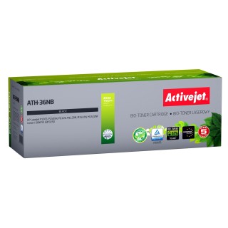 BIO Activejet ATH-36NB toner for HP, Canon printers, Replacement HP 36A CB436A, Canon CRG-713; Supreme; 2000 pages; black. ECO Toner.