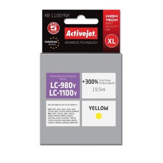 Activejet AB-1100YNX Ink cartridge (replacement for Brother LC1100Y/980Y; Supreme; 19.5 ml; yellow)
